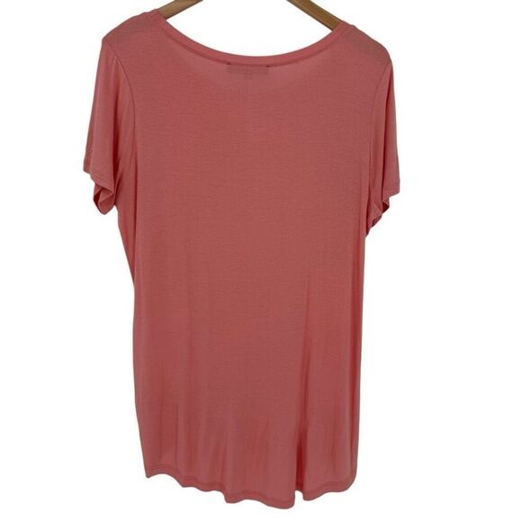 Joh Kendall Knit Crew Neck Twist Knot Top Pink Women Large Soft K8621C - Picture 2 of 5
